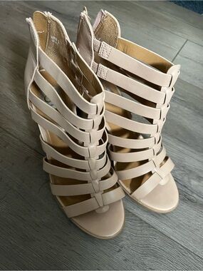 Dolce Vita Blush Strappy Cage High Heel Sandals